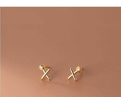 Cross S925 Sterling Silver Stud Earring SpreePicky