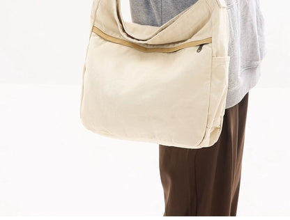 Multi-Pocket Canvas Crossbody Bag mySite