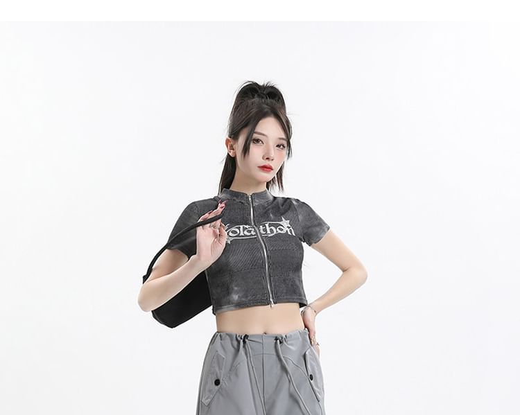 Drawstring Waist Plain Loose Fit Cargo Pants SpreePicky