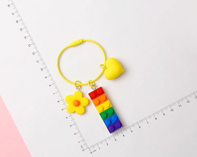 Multicolor Brick Bag Charm / Key Ring SpreePicky