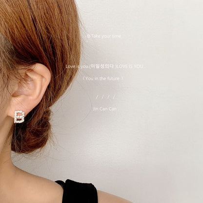 Rhinestone Lettering Ear Stud SpreePicky