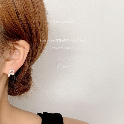 Rhinestone Lettering Ear Stud SpreePicky