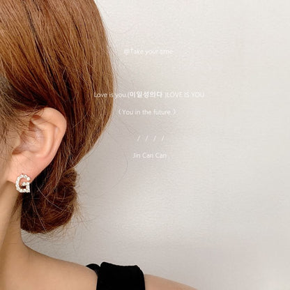 Rhinestone Lettering Ear Stud SpreePicky