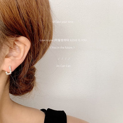 Rhinestone Lettering Ear Stud SpreePicky