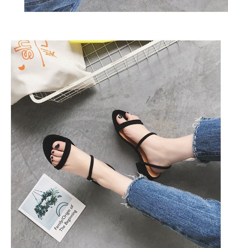 Black-Heel Sandals SpreePicky