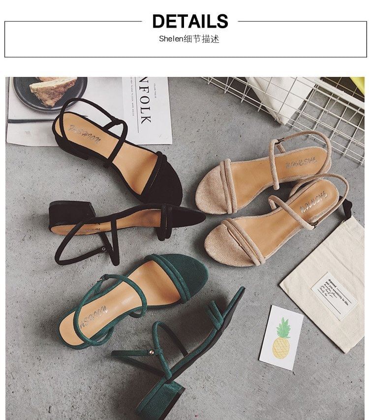 Black-Heel Sandals SpreePicky