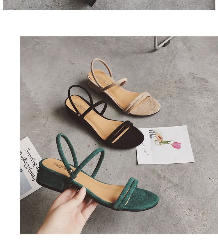 Black-Heel Sandals SpreePicky