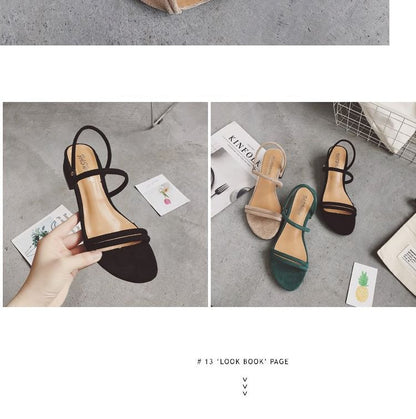 Black-Heel Sandals SpreePicky