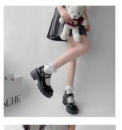 Dual-Strap Platform Mary Jane Shoes SpreePicky