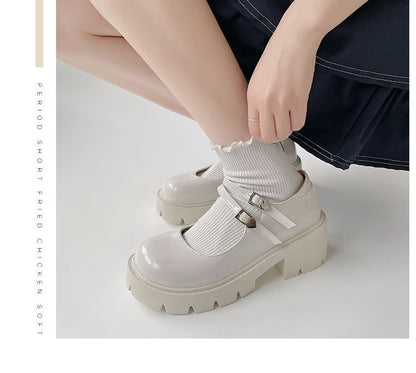 Dual-Strap Platform Mary Jane Shoes SpreePicky