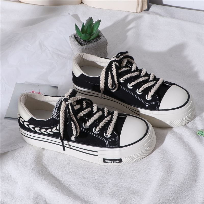 Lace-Up Colorblock Sneakers SpreePicky