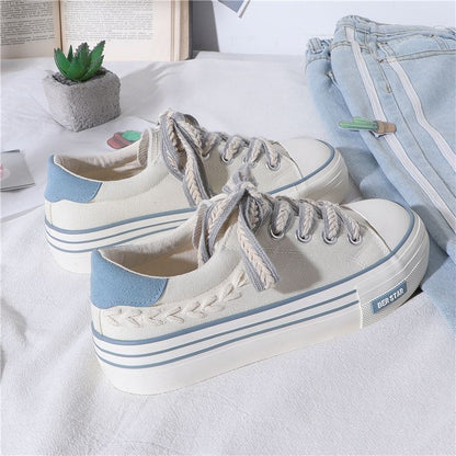 Lace-Up Colorblock Sneakers SpreePicky