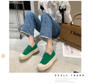 Canvas Colorblock Platform Slip-Ons SpreePicky