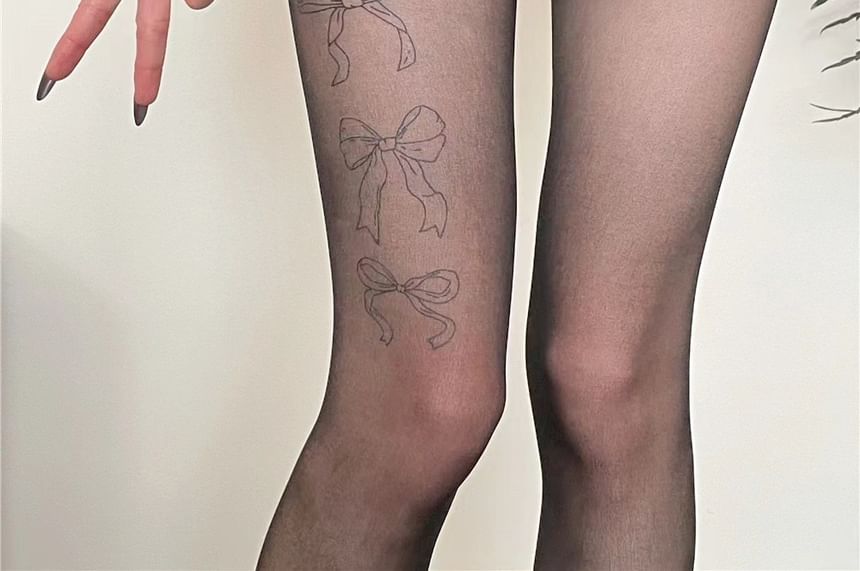 Bow Print Tights SpreePicky