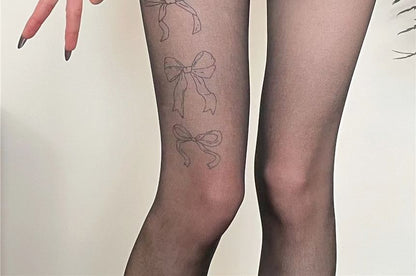 Bow Print Tights SpreePicky