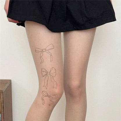 Bow Print Tights SpreePicky