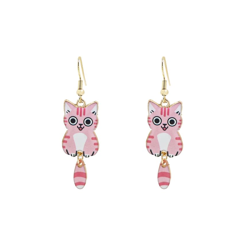 Cat Alloy Drop Earring SpreePicky