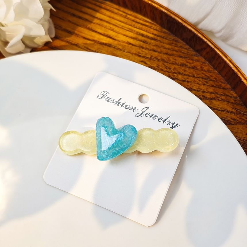 Heart Resin Hair Clip SpreePicky