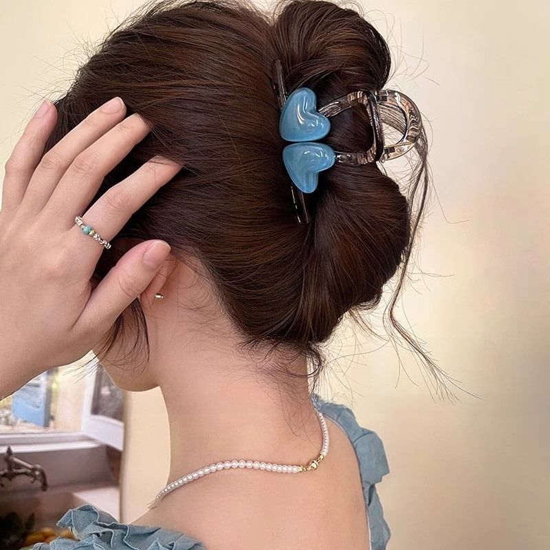 Heart Acrylic Hair Clamp SpreePicky