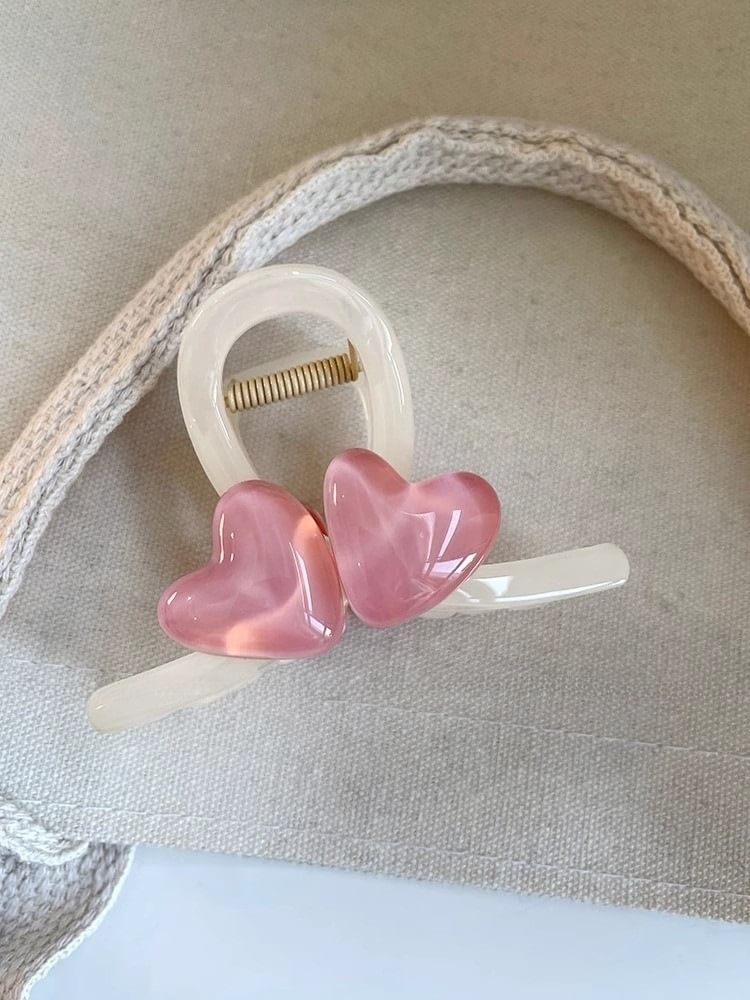 Heart Acrylic Hair Clamp SpreePicky