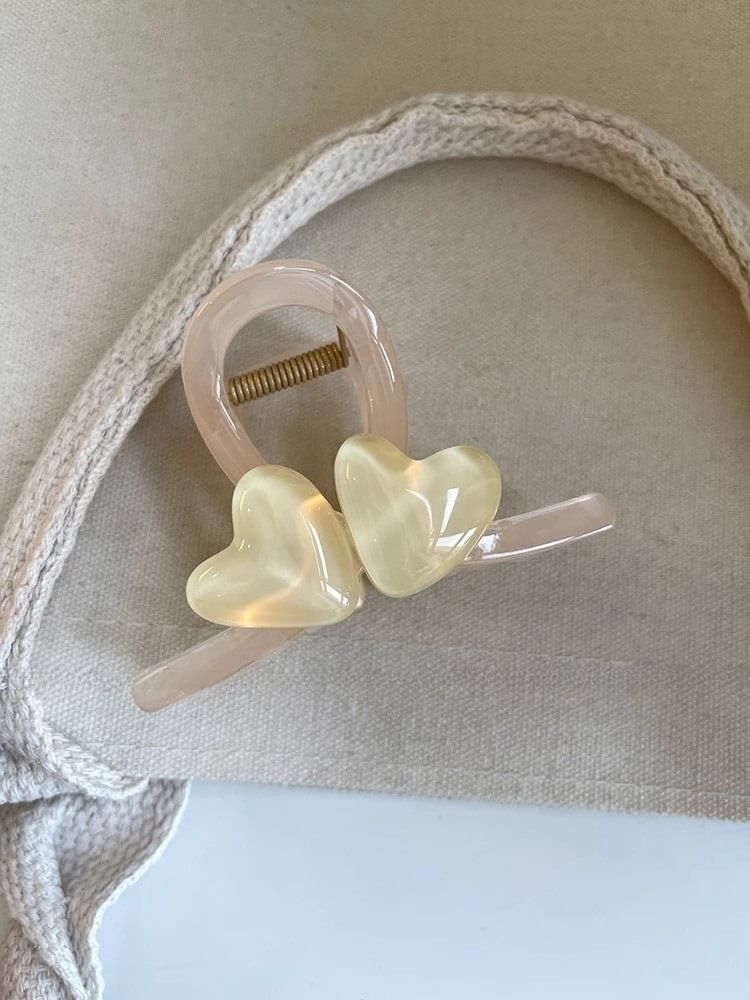 Heart Acrylic Hair Clamp SpreePicky