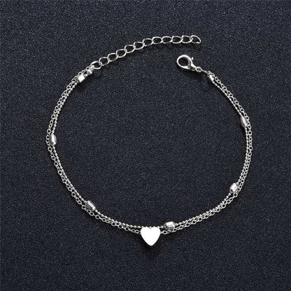 Layered Heart Anklet mySite