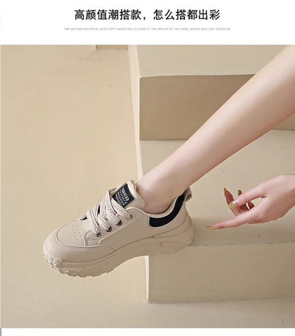 Lettering Lace-Up Platform Sneakers mySite