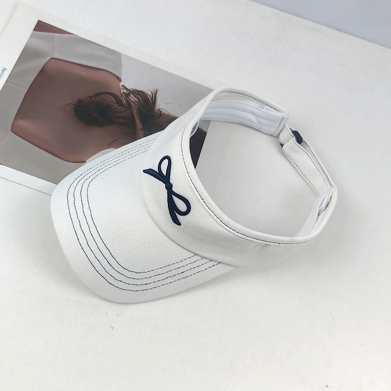 Bow Embroidered Sun Visor SpreePicky