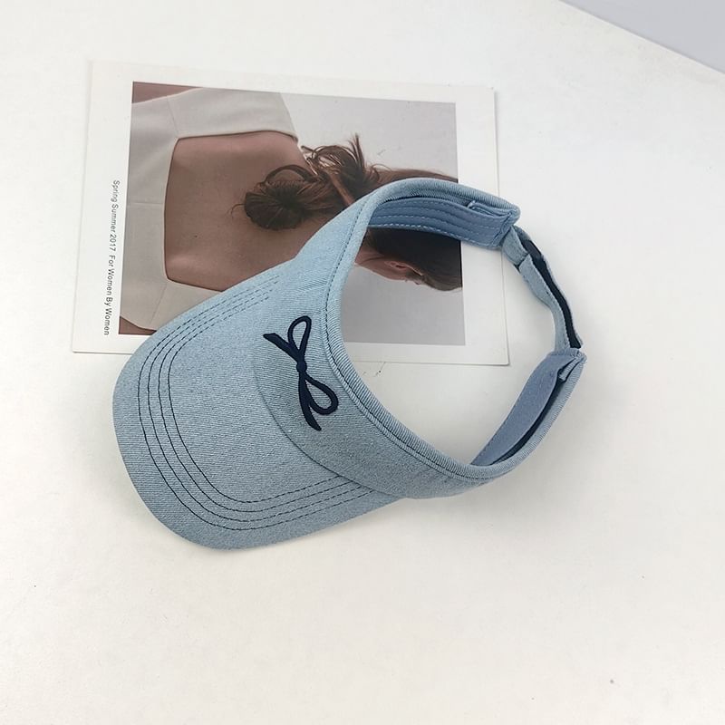 Bow Embroidered Sun Visor SpreePicky