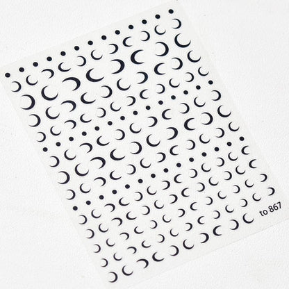 Crescent Moon Nail Art Stickers SpreePicky