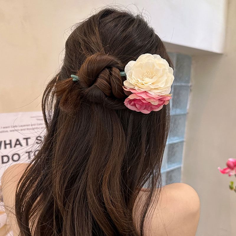 Floral U Shape Hair Stick SpreePicky