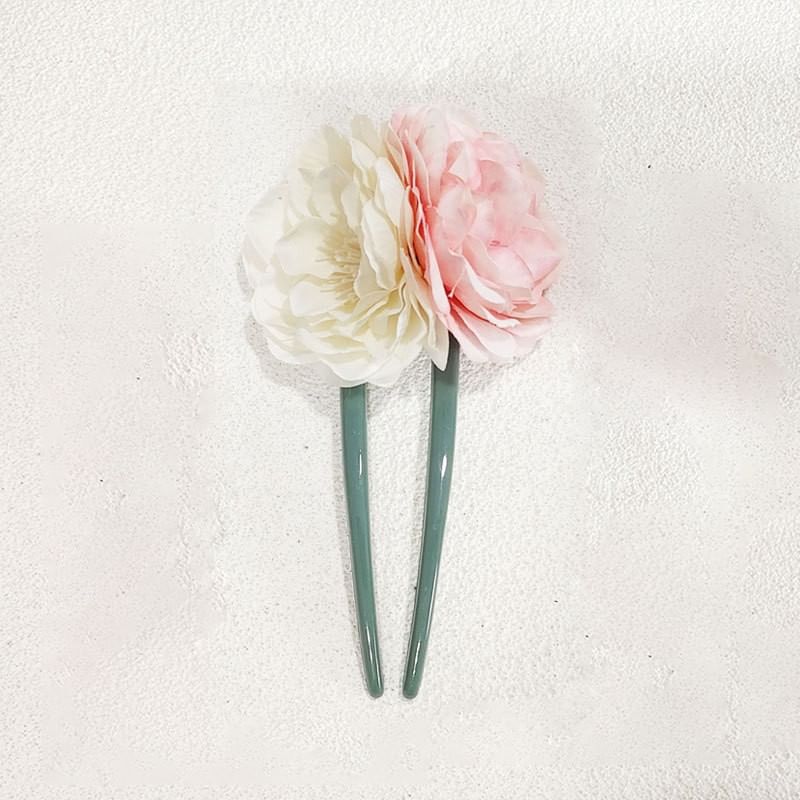 Floral U Shape Hair Stick SpreePicky