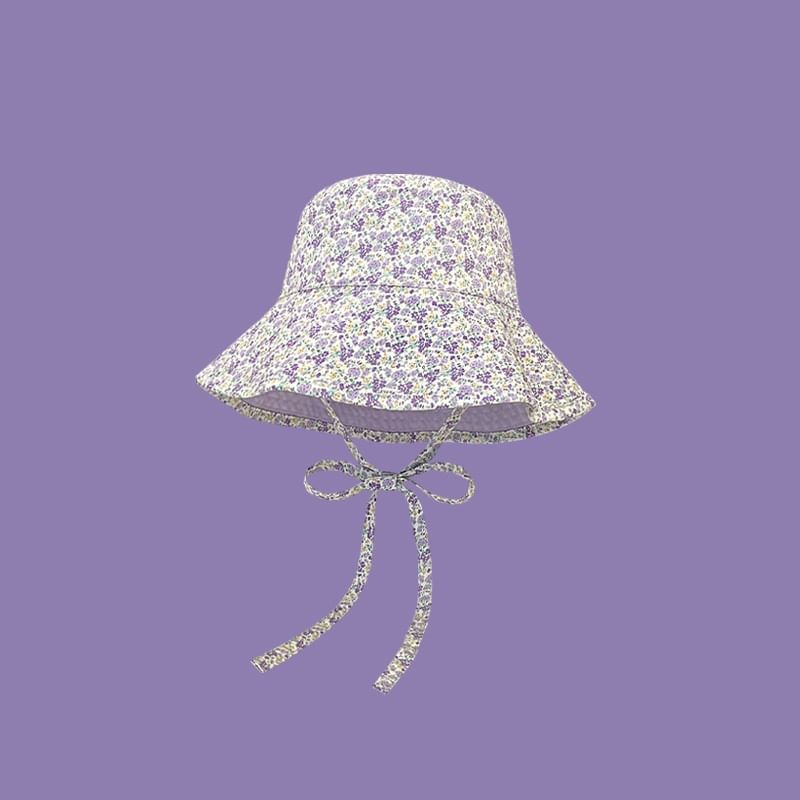 Floral Print Piped Bucket Hat SpreePicky