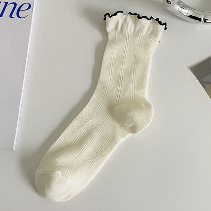 Contrast Trim Socks Set SpreePicky