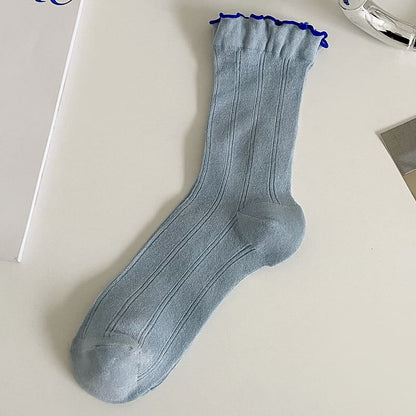 Contrast Trim Socks Set SpreePicky