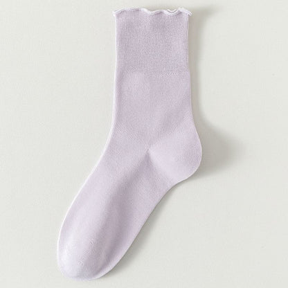 Plain Lettuce Edge Socks Set SpreePicky