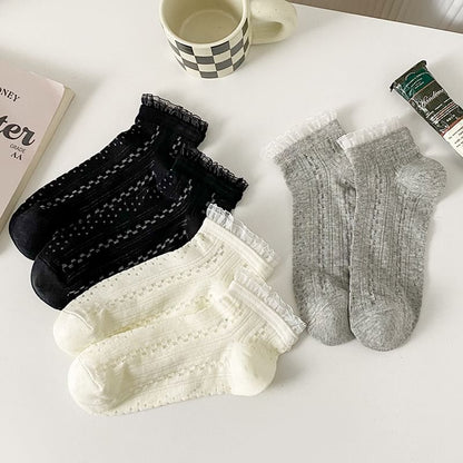 Lace Trim Socks Set SpreePicky