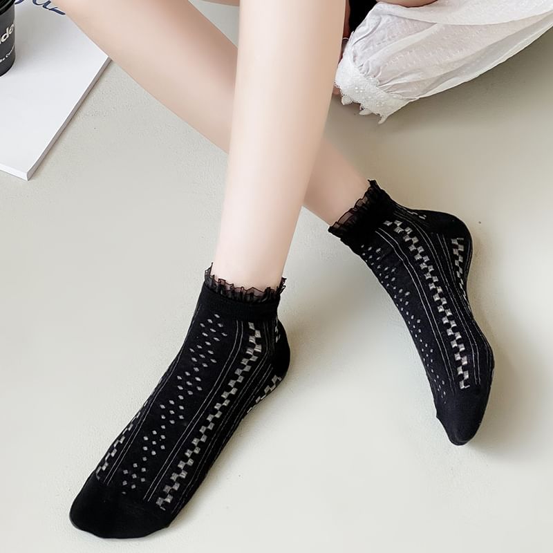 Lace Trim Socks Set SpreePicky