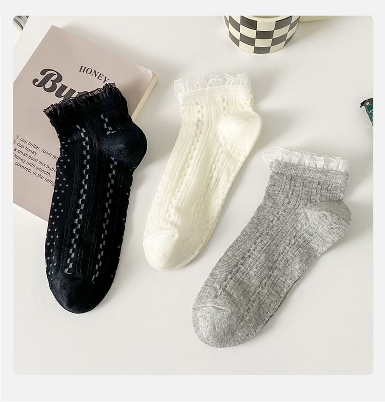 Lace Trim Socks Set SpreePicky