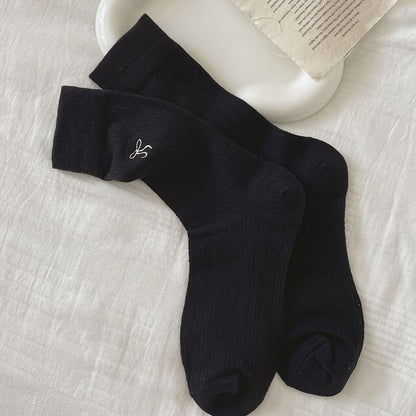 Bow Embroidered Socks Set SpreePicky