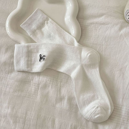 Bow Embroidered Socks Set SpreePicky