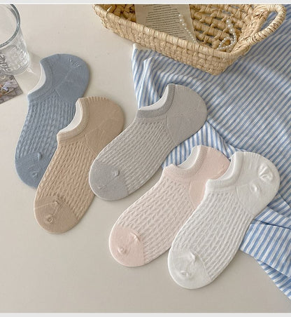 Plain No Show Socks Set SpreePicky