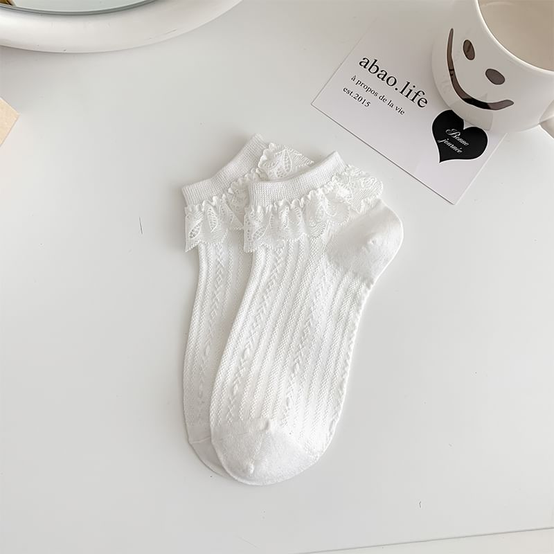 Ruffle Trim Socks SpreePicky