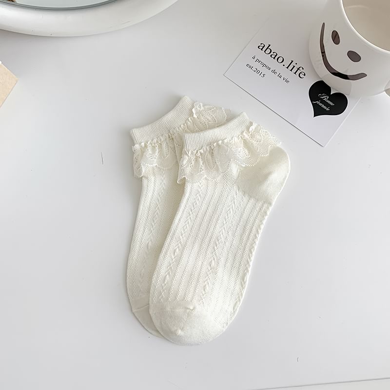 Ruffle Trim Socks SpreePicky