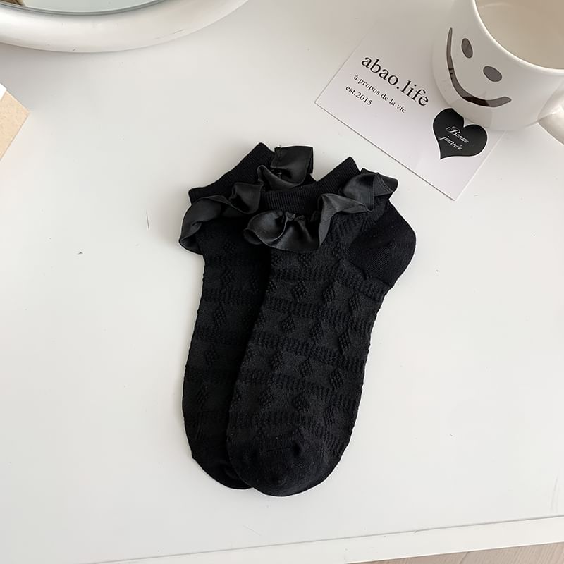 Ruffle Trim Socks SpreePicky