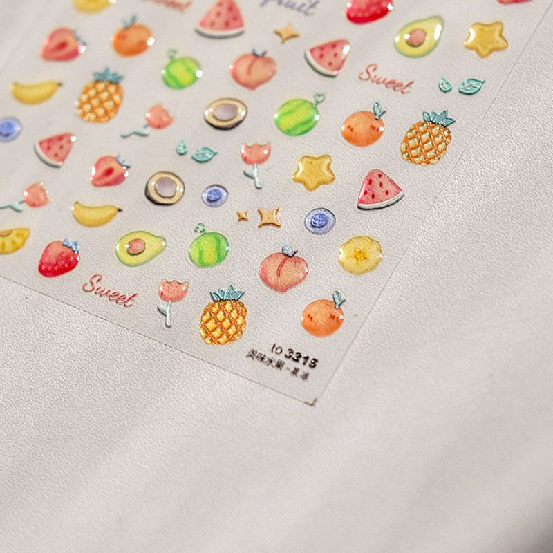 Peach / Heart / Fruit Nail Art Stickers SpreePicky