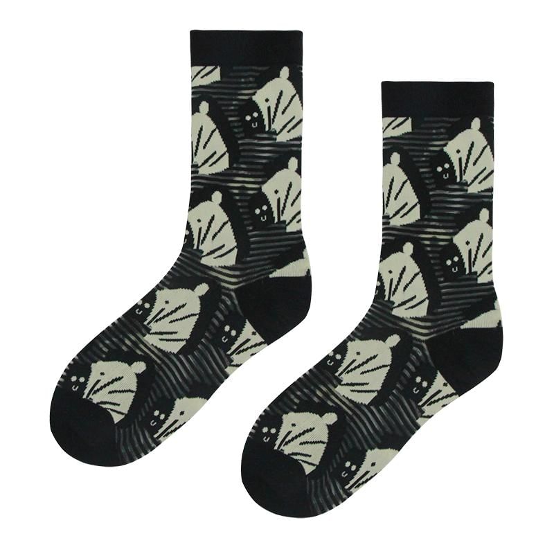 Zebra Patterned Mesh Short Socks SpreePicky