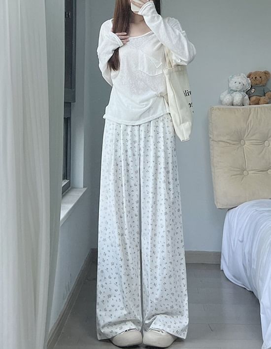 Floral High Waist Wide Leg Sweatpants SpreePicky