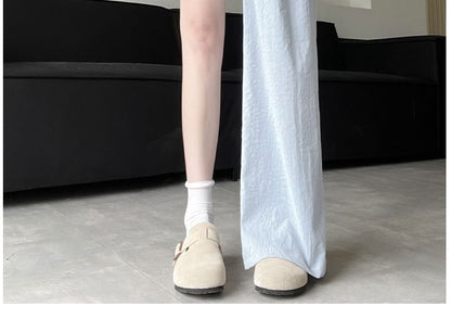 Plain High Rise Wide Leg Sweatpants SpreePicky