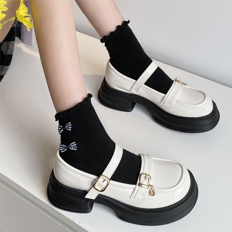 Buckled Platform Mary Jane Shoes mySite